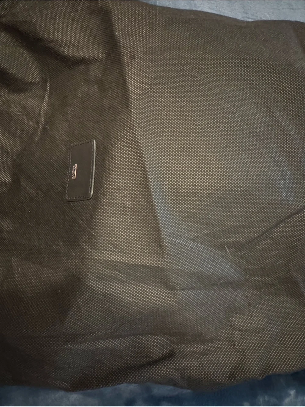 TUMI Black Leather Messenger Bag
